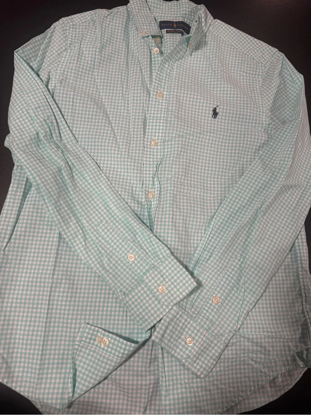 Polo by Ralph Lauren Men’s Mint Gingham Button-Down Shirt